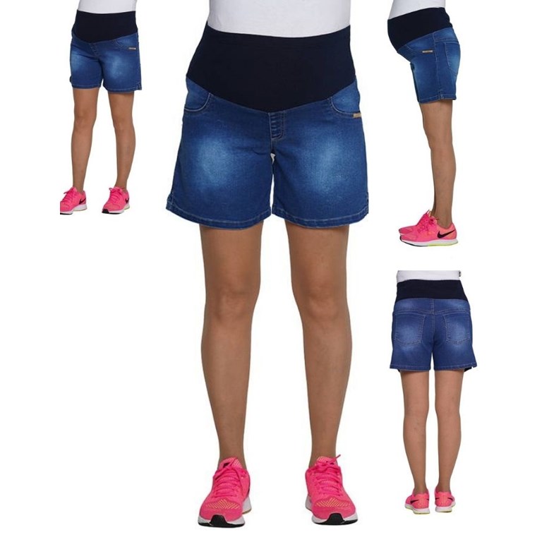 SHORT JEAN CLASICO CON FAJA. QUE SERA