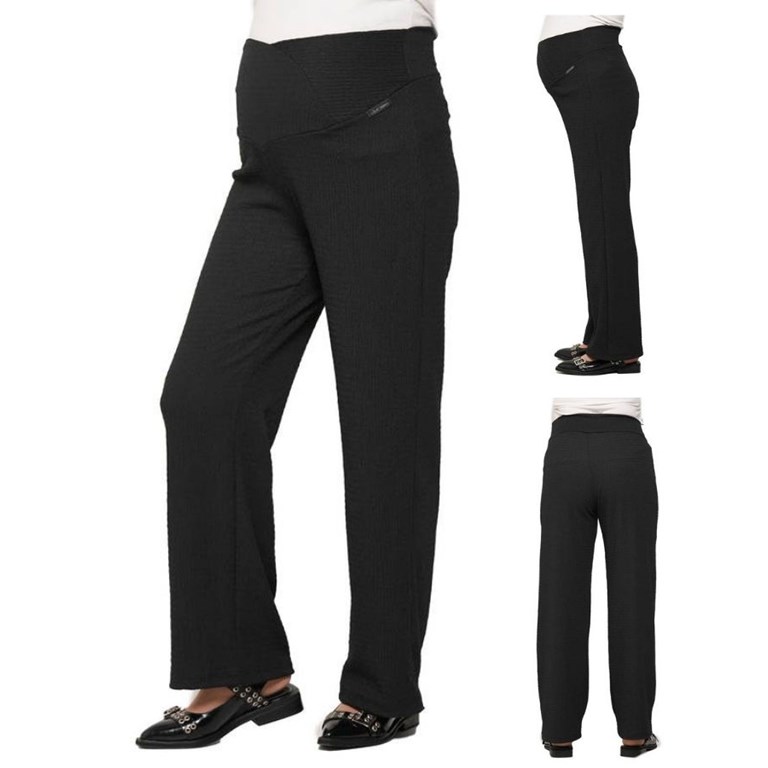 Calza creep elastizada pierna amplia con faja cruzada delantera.Que sera