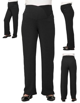 Calza creep elastizada pierna amplia con faja cruzada delantera.Que sera