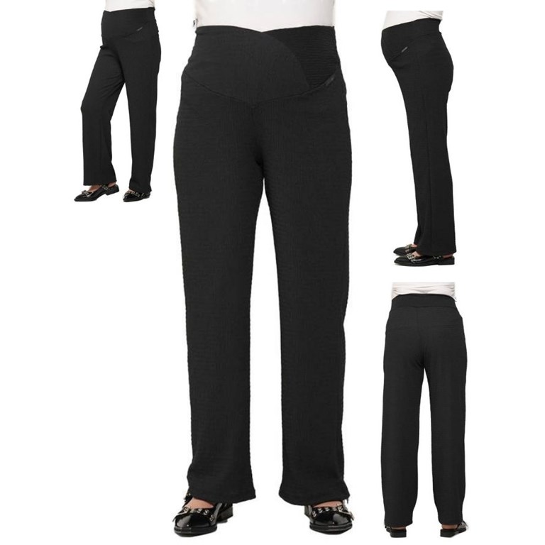 Calza creep elastizada pierna amplia con faja cruzada delantera.Que sera