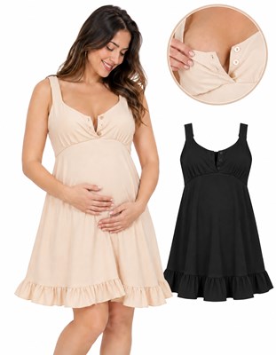VESTIDO DE SEY CON CARTERA Y ELASTICO EN HOMBRO PARA AMAMANTAR, ESPALDA CON NUDO. QUE SERA