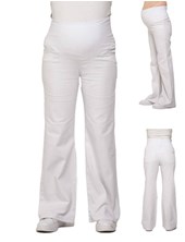 Jean blanco oxford con faja de algodon elastizada en panza.Que sera