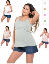 Musculosa de simil algodon super elastizada superpuesta para amamantar. Que sera