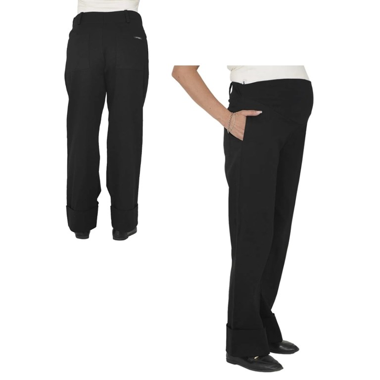PANTALON FM COTTON SATEN RECTO C/BOTA ANCHA. QUE SERA