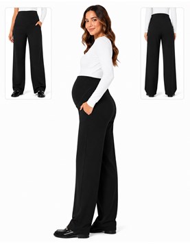 PANTALON BENGALINA RECTO CON FAJA DE ALGODON ELASTIZADA DELANTERA. QUE SERA