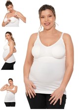 A325 BLANCO CAMISETA PARA AMAMANTAR SIN COSTURA CON BRETEL. QUE SERA