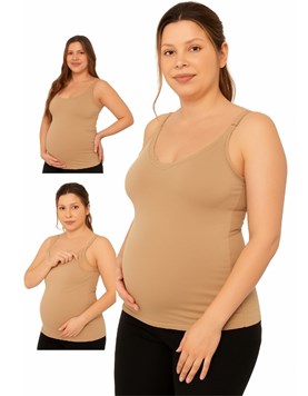 A325 PIEL CAMISETA PARA AMAMANTAR SIN COSTURA CON BRETELE. QUE SERA