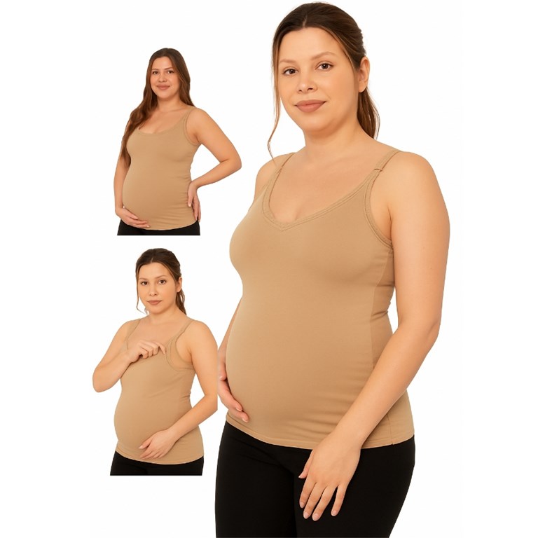 A325 PIEL CAMISETA PARA AMAMANTAR SIN COSTURA CON BRETELE. QUE SERA
