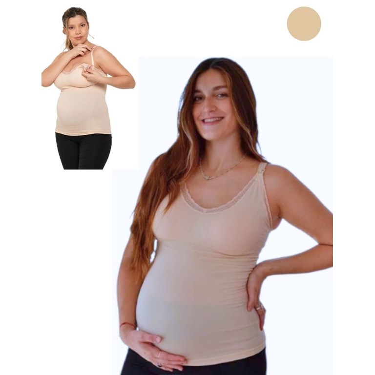 A330 PIEL CAMISETA SIN COSTURA CON PUNTILLA, GANGHO DESMONTABLE PARA AMAMANTAR. QUE SERA