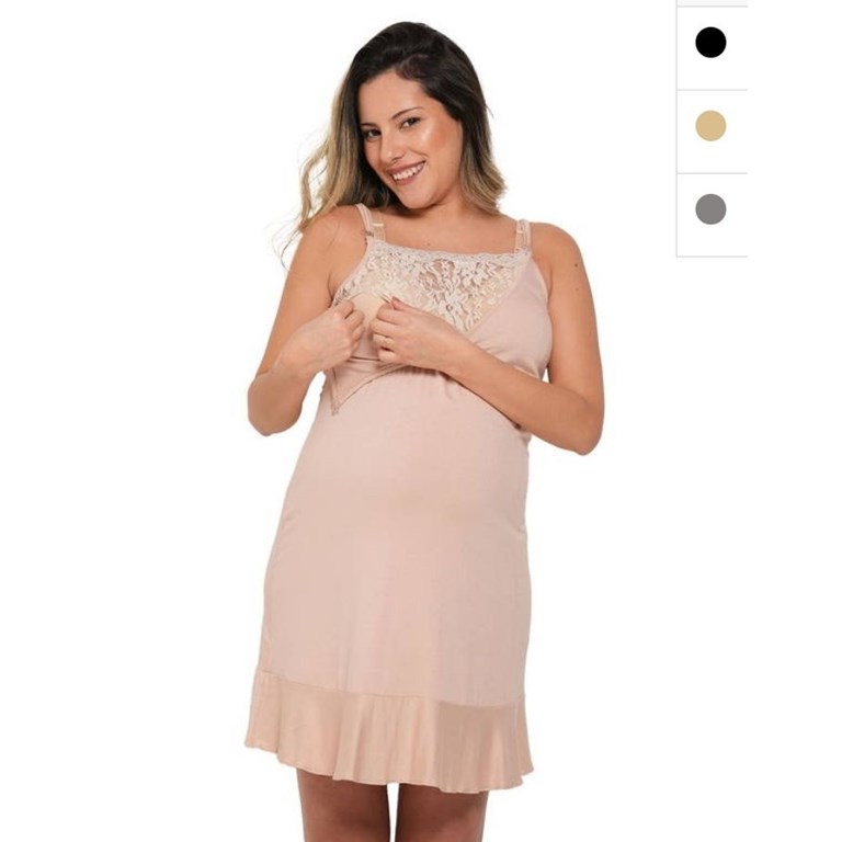 Camison de modal con encaje al tono en el escote, ganchos desmontables en hombro. Que sera