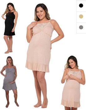 Camison de modal con encaje al tono en el escote, ganchos desmontables en hombro. Que sera