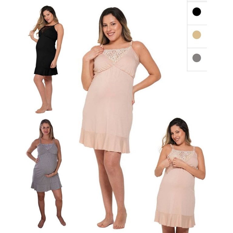 Camison de modal con encaje al tono en el escote, ganchos desmontables en hombro. Que sera