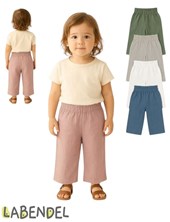 Pantalon tusor beba wide leg. Colores: Rojo-Oliva-Blanco-Gris tiza-Aero-Natural. Labendel