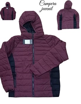 CAMPERA ABRIGADA FORRADA EN PIEL, CAPUCHA DESMONTABLE, BOLSILLOS CON CIERRE