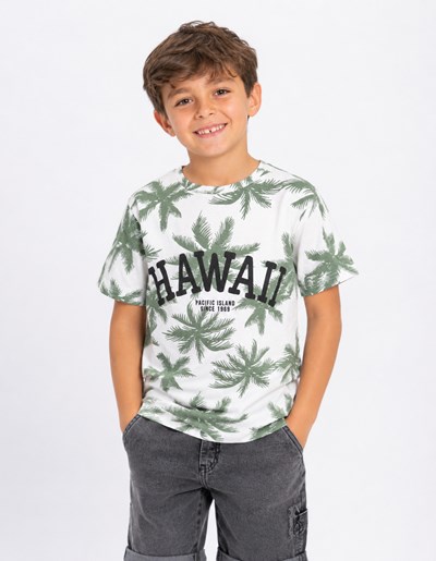 REMERA MANGA CORTA ESTAMPA  HAWAII. POPEYE
