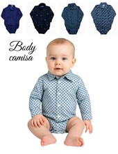 BODY CAMISA MANGA LARGA ESTAMPAS SURTIDAS, CON BOTONES