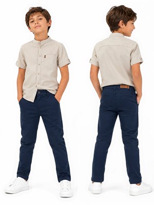 A3000 AZUL PANTALON GABARDINA ELASTIZADA  CON REGULADOR ADRENTRO. POPEYE