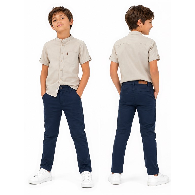A3000 AZUL PANTALON GABARDINA ELASTIZADA  CON REGULADOR ADRENTRO. POPEYE