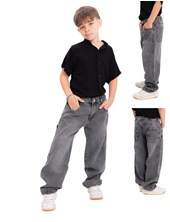 Jean baggi carpintero negro nevado. Popeye