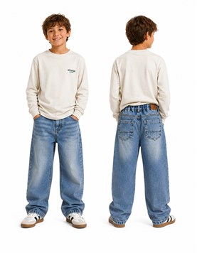 PANTALON JEAN NEGRO NEVADO SKATER. POPEYE