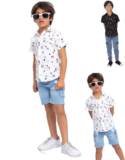 CAMISA MANGA LARGA BLANCA LISA PARA NENE. POPEYE