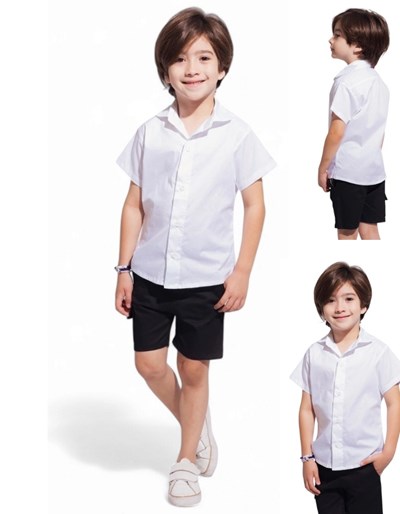 CAMISA LISA MANGA CORTA  BLANCA. POPEYE