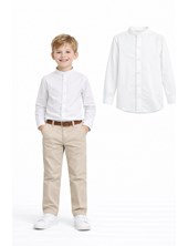 CAMISA MANGA LARGA LISA CUELLO MAO. POPEYE