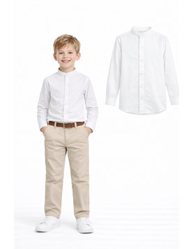 CAMISA MANGA LARGA LISA CUELLO MAO. POPEYE