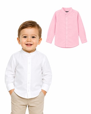 CAMISA MANGA LARGA BLANCA CUELLO MAO  PARA BEBE. POPEYE