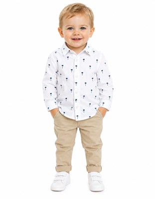 CAMISA MANGA LARGA PARA BEBE ESTAMPA PALMERITAS. POPEYE