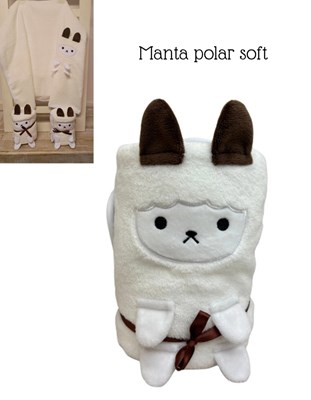 Manta bordada ovejita con cinta, medidas:0.80 x 1.00 mt.Mibes