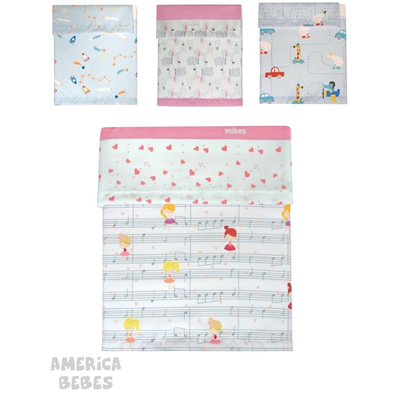 SABANAS PARA CUNA ESTAMPAS VARIAS. 1,45X 0,85M. MIBES