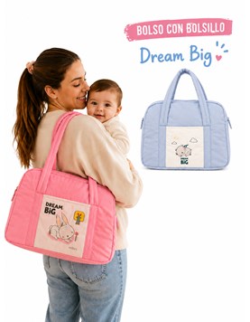 BOLSO CON BOLSILLO SUBLIMADO 'DREAM BIG'. DREAMS