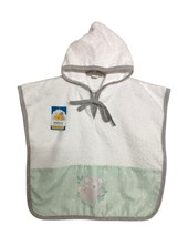 Ponchito con capucha de toalla blanca con guarda sublimada 'Koala Family'. MI BES