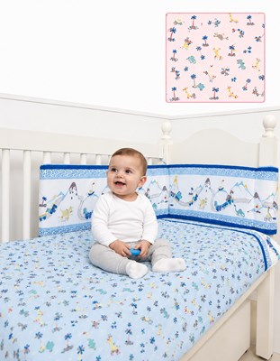 ACOLCHADO CUNA ESTAMPA DINOLANDIA - BABY BAMBI. MI BES