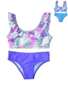 BIKINI NENA TOP CON VOLADO PATCH Y VEDETINA LISA. GADI