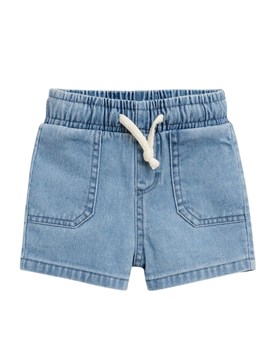 Short de jean jogger con bolsillos y cintura elastizada con coedon. Baby way