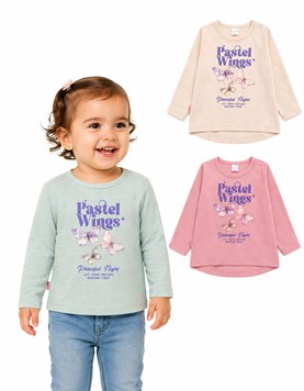 REMERA MANGA LARGA CON ESTRAMPA PARA BEBA. BABY WAY