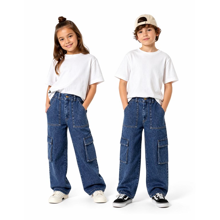 PANTALON DE JEAN CARGO UNISEX. BABY WAY