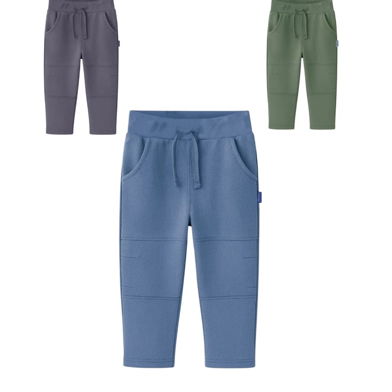 PANTALON RUSTICO PARA BEBE CON BOLSILLOS Y PESPUNTE. BABY WAY