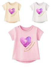 Remera de beba con estampa de corazon.Baby way