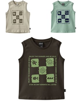 MUSCULOSA DE BEBE CON ESTAMPA FIGURAS VERANO. BABY WAY