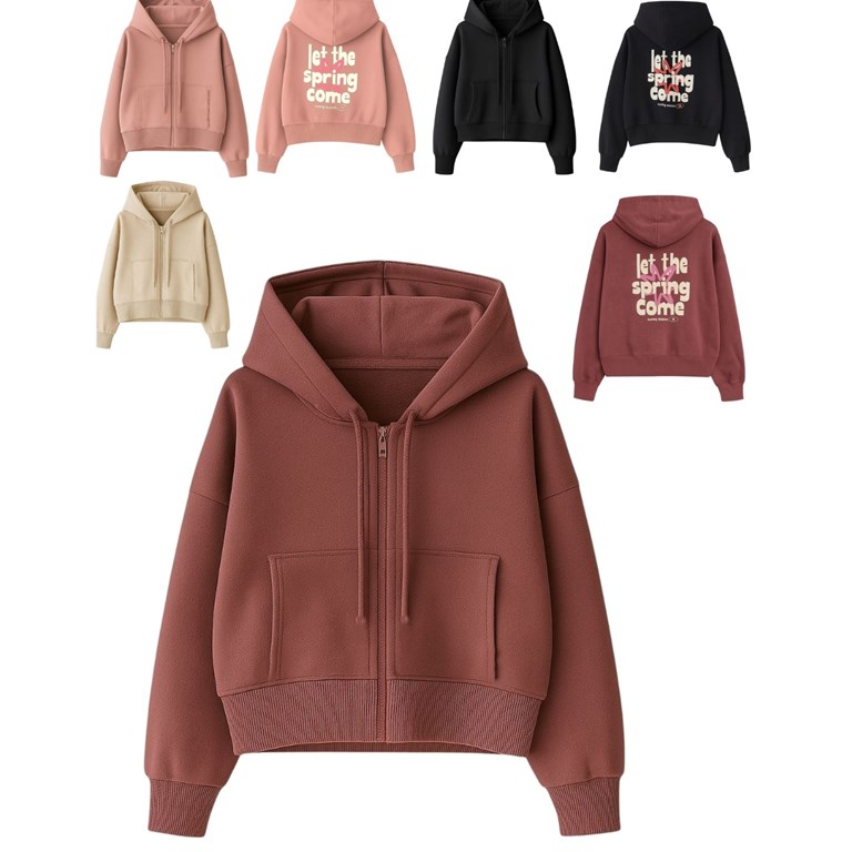 Campera rustica con estampa en espalda para nena.Baby way