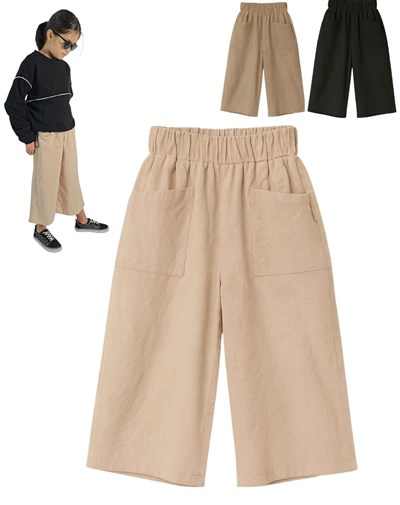 Pantalon palazzo pescador cotton texture para nena.Baby way