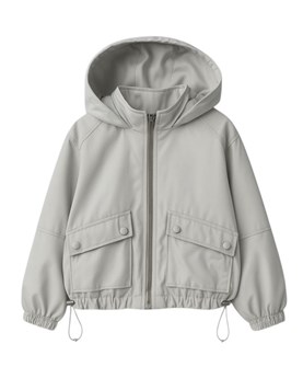 ROMPEVIENTO CON CAPUCHA Y BOLSILLOS , PARA NENA DE MICROFOBRA FORRADA EN RED, TIRAS DE AJUSTE EN CINTURA. BABY WAY