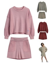 Conjunto de buzo y falda rustico liso de nena.Baby way