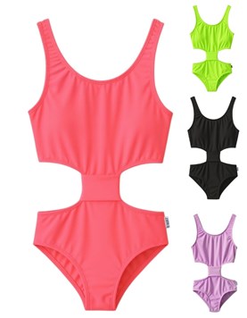 Malla de nena entera lisa.Baby way