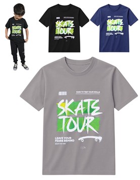 Remera manga corta skate tour para nene.Baby way