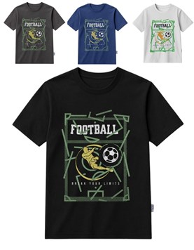Remera de nene manga corta estampa football.Baby way