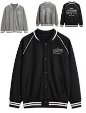 Campera de rustico con puños tejidos,estampa en frente y espalda campos crew.Baby way